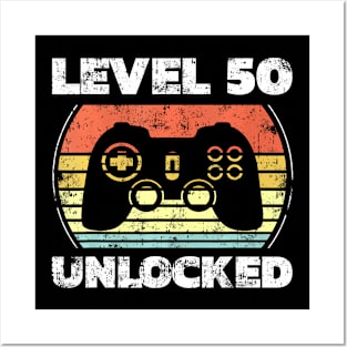 Level 50 Video 50th Birthday Posters and Art